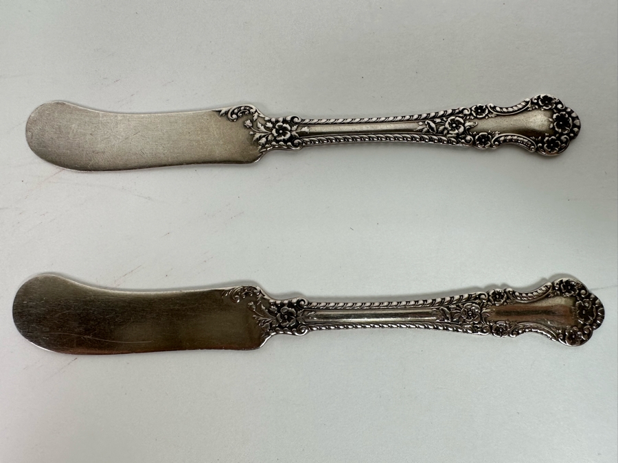 Pair Of Antique English Sterling Silver Knives 45g [CA] [Photo 3]