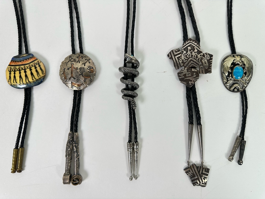 Five Bolo Ties - Mainly Base Metal [CA] [Photo 2]