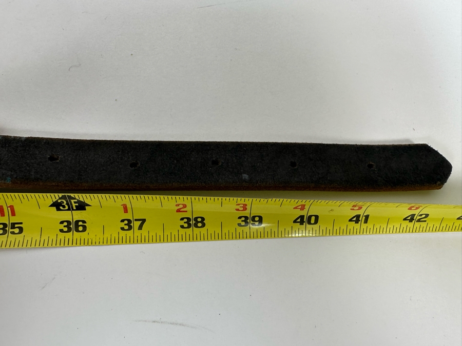 Sterling Silver & Turquoise Leather Concho Belt Signed AG 42L [CA] [Photo 12]