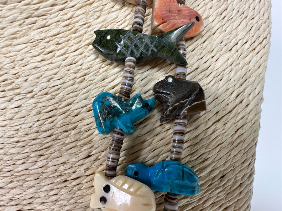 Native American Carved Stone Fetish Multi-Strand 24' Necklace [CA] [Photo 11]