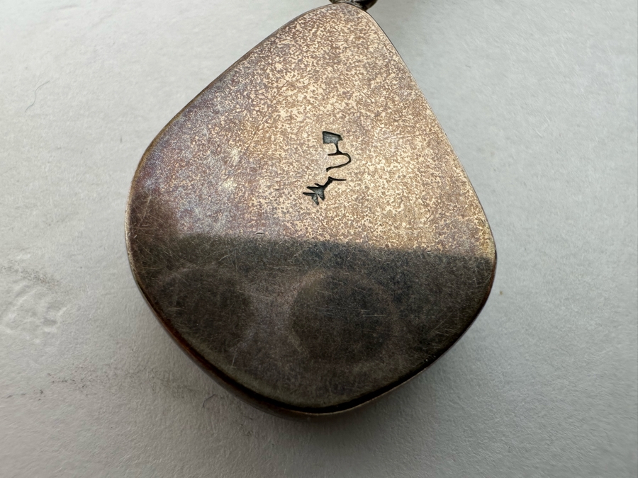 Stunning Native American Sterling Silver With Polished Stones 16' Necklace Signed 41.9g [CA] [Photo 10]