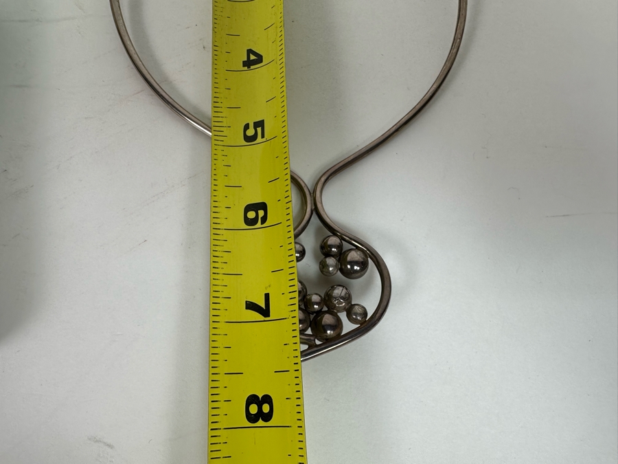 Sterling Silver Modernist Choker Necklace 31.2g [CA] [Photo 7]