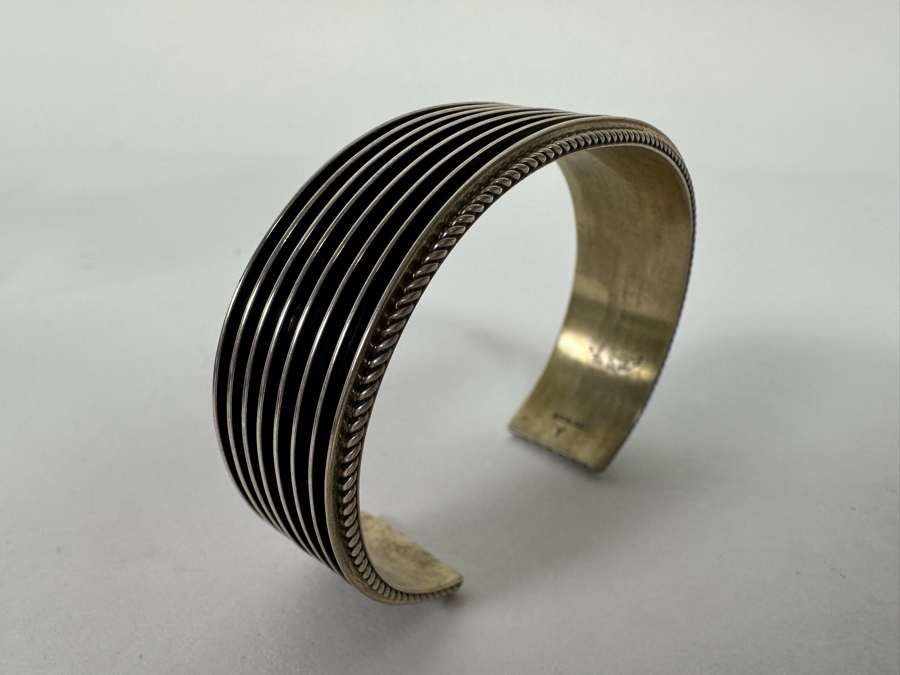 Sterling Silver Native American Cuff Bracelet Signed Y 2.5W 32.5g [CA] [Photo 7]