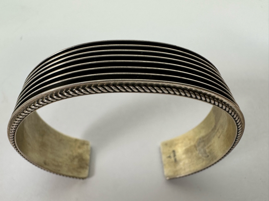 Sterling Silver Native American Cuff Bracelet Signed Y 2.5W 32.5g [CA] [Photo 8]