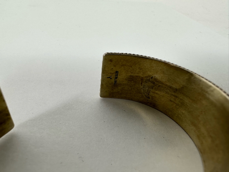 Sterling Silver Native American Cuff Bracelet Signed Y 2.5W 32.5g [CA] [Photo 5]