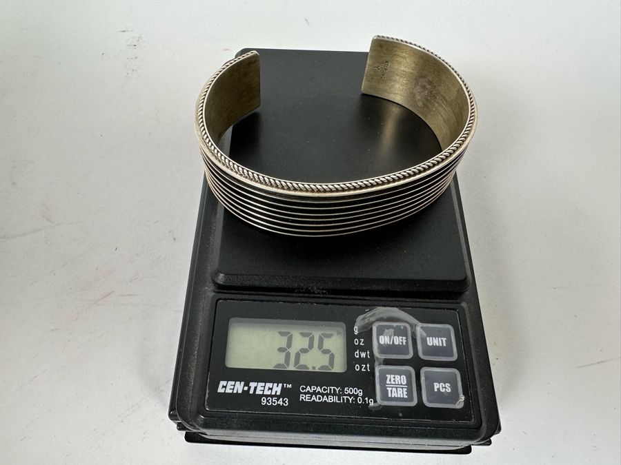 Sterling Silver Native American Cuff Bracelet Signed Y 2.5W 32.5g [CA] [Photo 11]