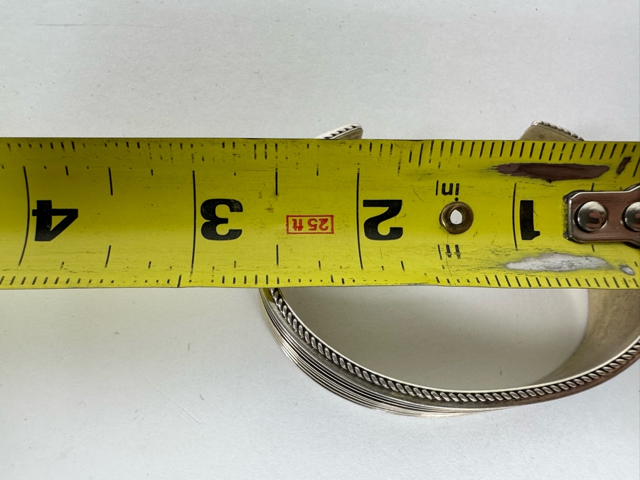 Sterling Silver Native American Cuff Bracelet Signed Y 2.5W 32.5g [CA] [Photo 10]