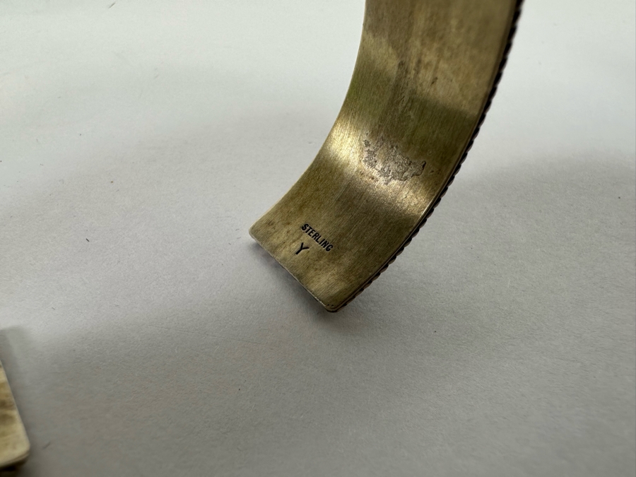 Sterling Silver Native American Cuff Bracelet Signed Y 2.5W 32.5g [CA] [Photo 6]