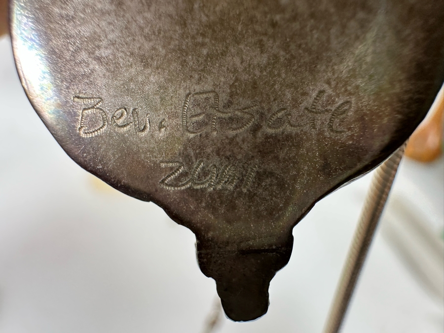 Beverly Etsate Zuni Native American Sterling Silver Corn Pendant With Sterling Silver Necklace And Matching Earrings 28.9g [CA] [Photo 11]
