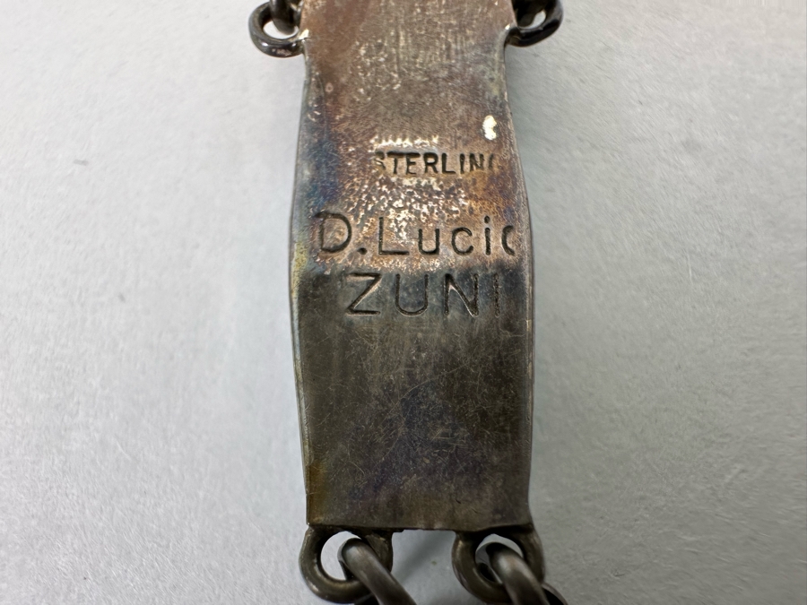 D. Lucio Native American Zuni Sterling Silver Pendant 16' Necklace With Matching Earrings 19.3g [CA] [Photo 12]