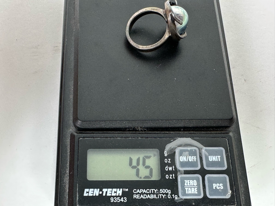 Sterling Silver Pearl Ring Size 4.25 4.5g [CA] [Photo 10]