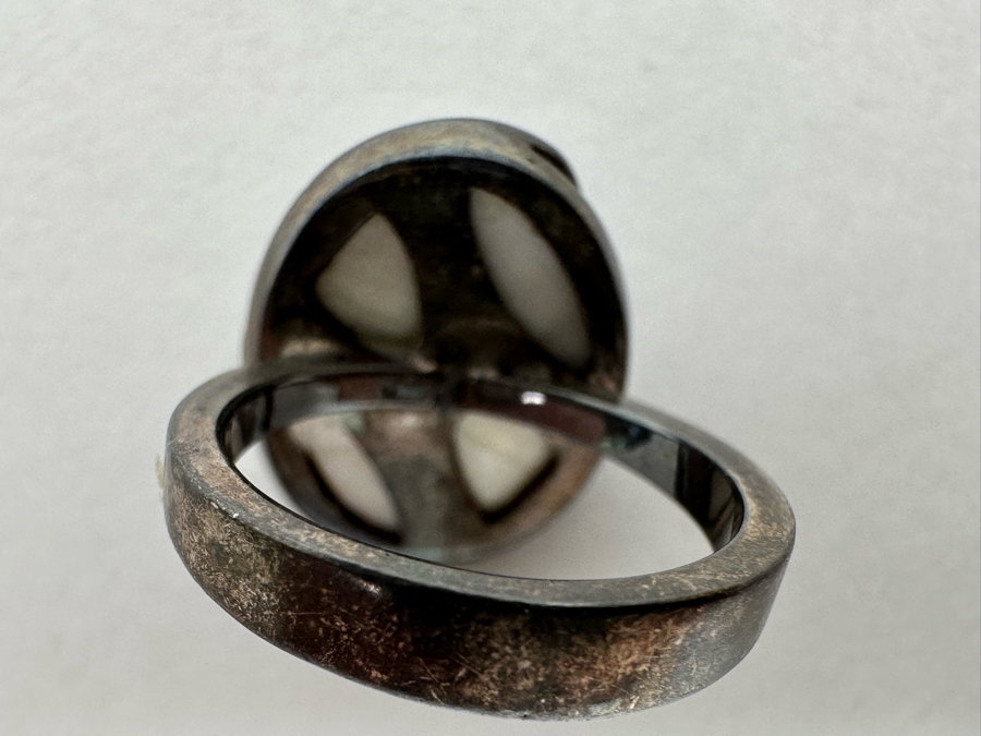 Sterling Silver Pearl Ring Size 4.25 4.5g [CA] [Photo 8]
