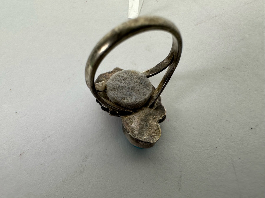 Six Sterling Silver Turquoise Rings 29.1g [CA] [Photo 8]