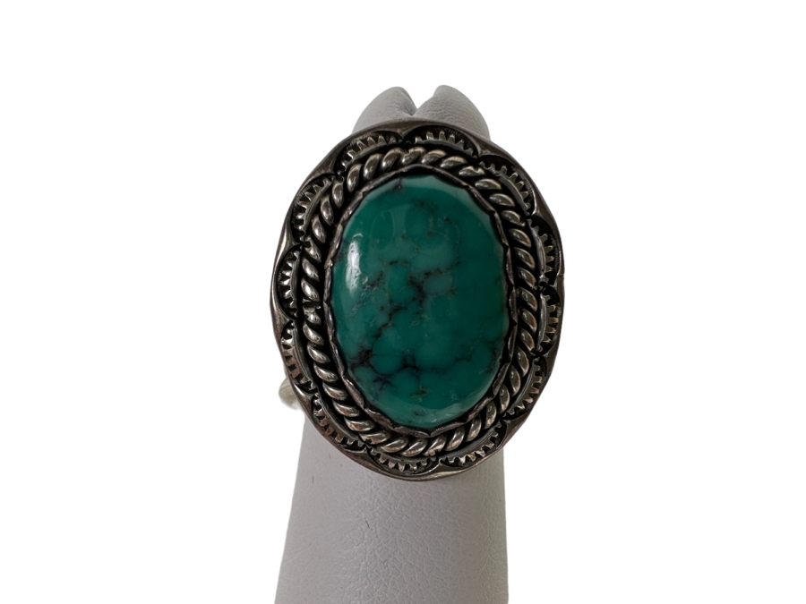 Six Sterling Silver Turquoise Rings 29.1g [CA] [Photo 5]