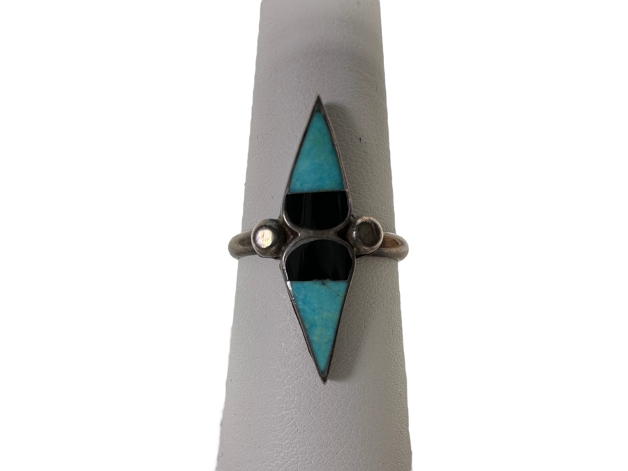 Six Sterling Silver Turquoise Rings 29.1g [CA] [Photo 6]