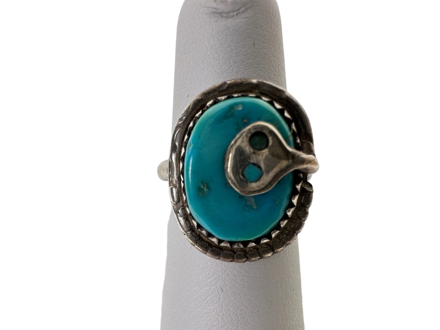 Six Sterling Silver Turquoise Rings 29.1g [CA] [Photo 3]