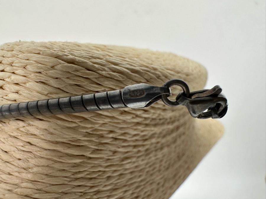 Sterling Silver Whale Tail Pendant With Sterling 19' Necklace 29.3g [CA] [Photo 5]