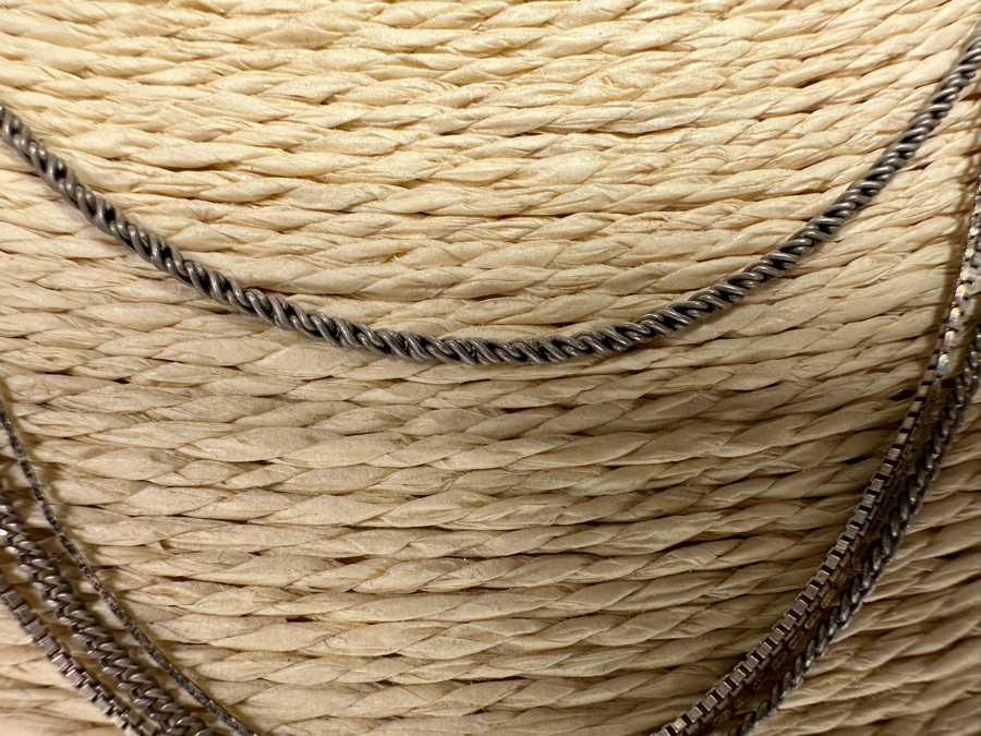 Five Sterling Silver Necklaces Of Various Lengths 24.5g [CA] [Photo 6]