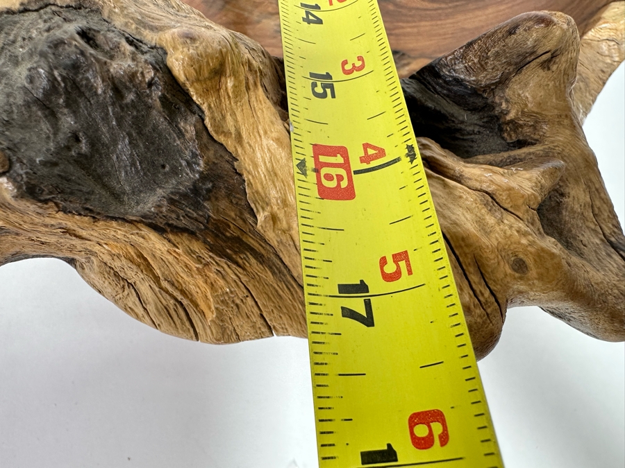 Arturo Solano Turned Costa Rica Organic Burled Walnut Sculptural Bowl, Signed 17W X 17D X 9H [CR] [Photo 13]