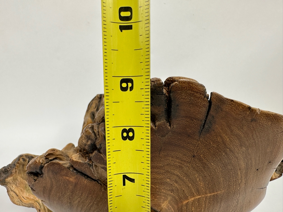 Arturo Solano Turned Costa Rica Organic Burled Walnut Sculptural Bowl, Signed 17W X 17D X 9H [CR] [Photo 14]