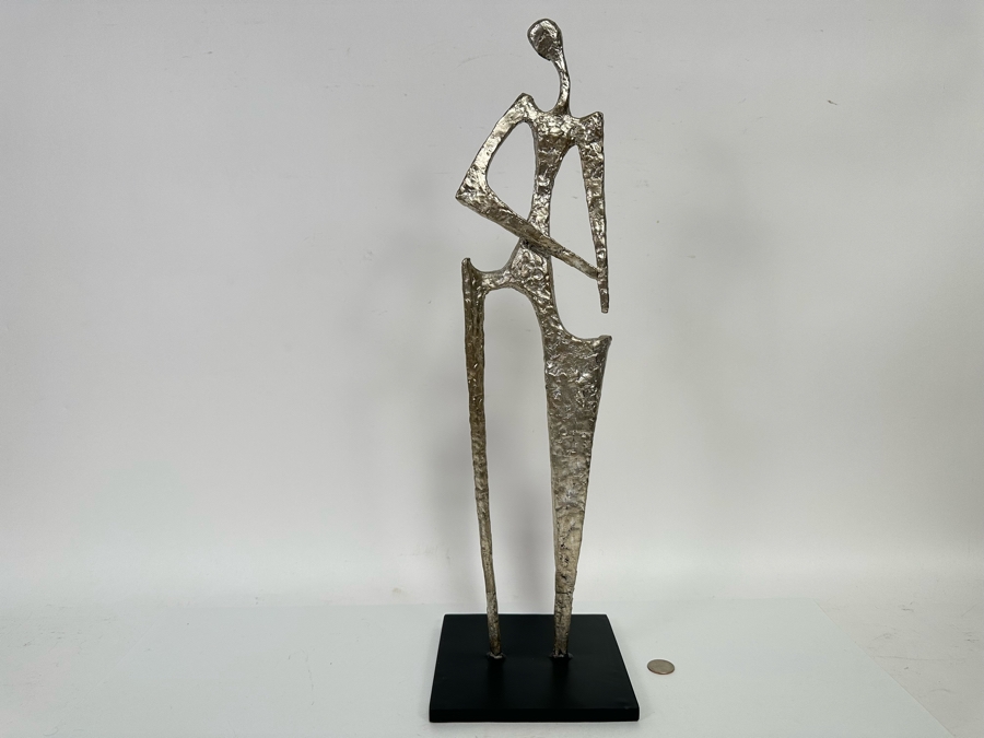 Hipster Lady Metal Sculpture Silver Finish By Global Views 6.5W X 6.5D X 23H [CR] [Photo 4]