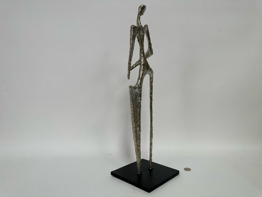 Hipster Lady Metal Sculpture Silver Finish By Global Views 6.5W X 6.5D X 23H [CR] [Photo 7]