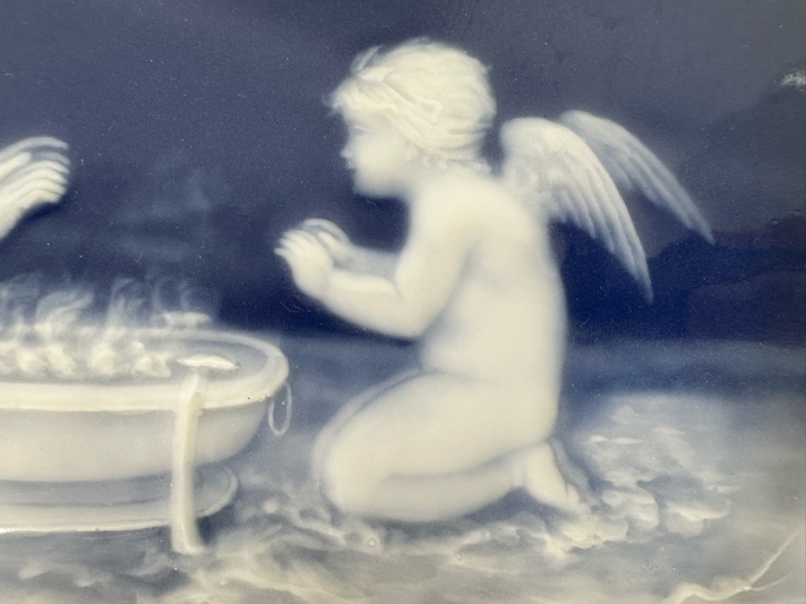 Vintage Auguste Riffaterre Limoges Pate-Sur-Pate Porcelain Plaque Framed 10.5 X 7.5 [Photo 6]