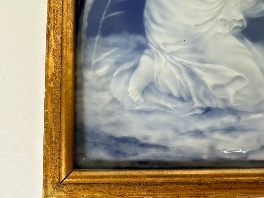 Vintage Auguste Riffaterre Limoges Pate-Sur-Pate Porcelain Plaque Framed 10.5 X 7.5 [Photo 8]