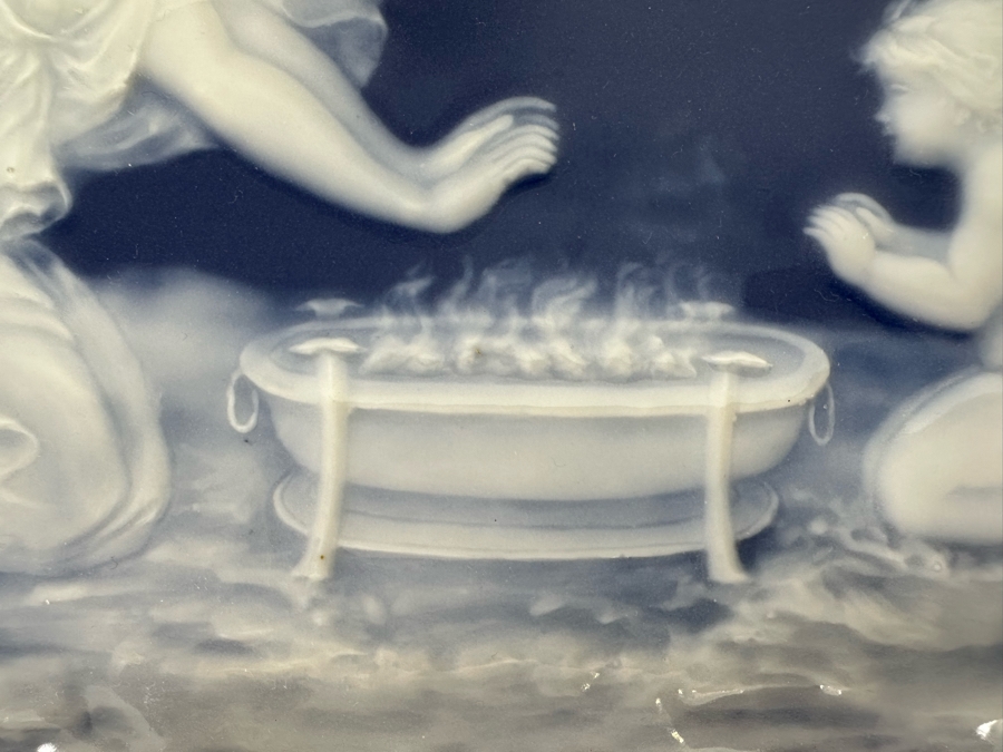 Vintage Auguste Riffaterre Limoges Pate-Sur-Pate Porcelain Plaque Framed 10.5 X 7.5 [Photo 5]