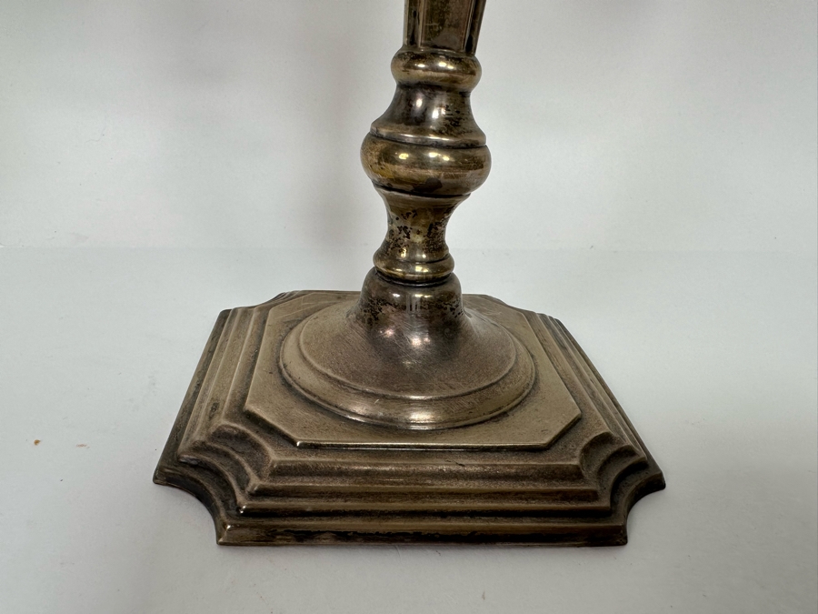 Pair Of Weighted Sterling Silver Candelabras 10W X 13H [Photo 9]