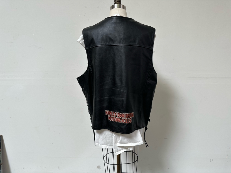 Harley-Davidson Leather Vest 2XL [CR] [Photo 9]