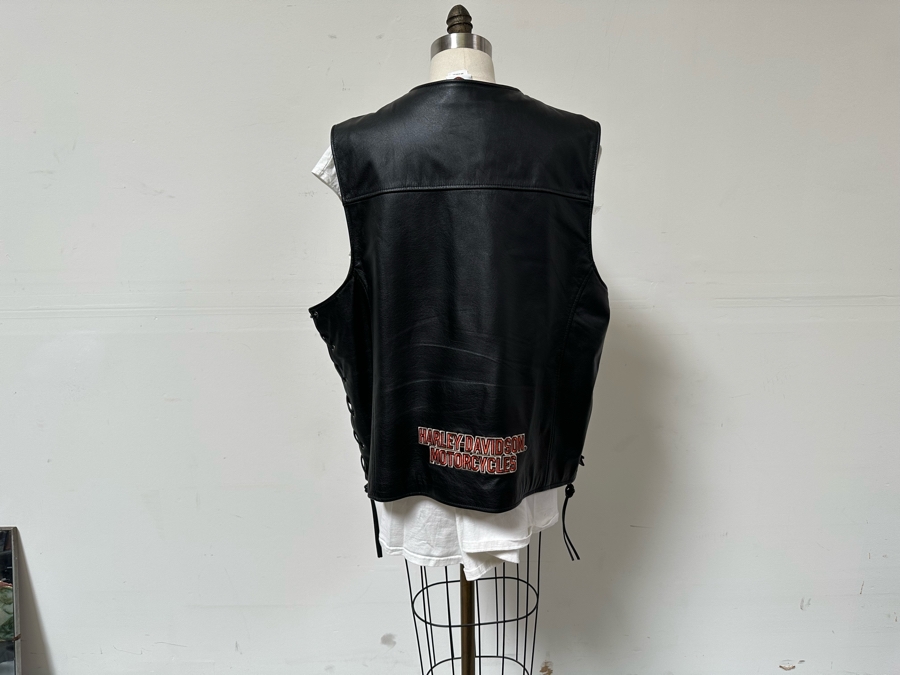 Harley-Davidson Leather Vest 2XL [CR] [Photo 8]