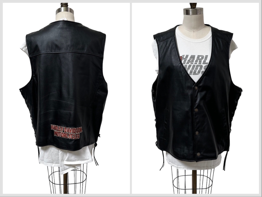 Harley-Davidson Leather Vest 2XL [CR] [Photo 1]