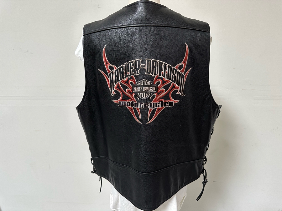 Harley-Davidson Leather Vest 2XL [CR] [Photo 10]
