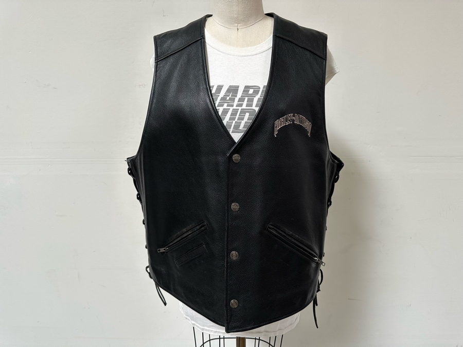Harley-Davidson Leather Vest 2XL [CR] [Photo 4]