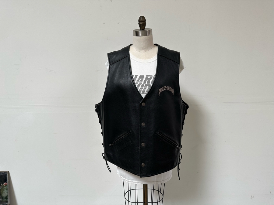 Harley-Davidson Leather Vest 2XL [CR] [Photo 5]