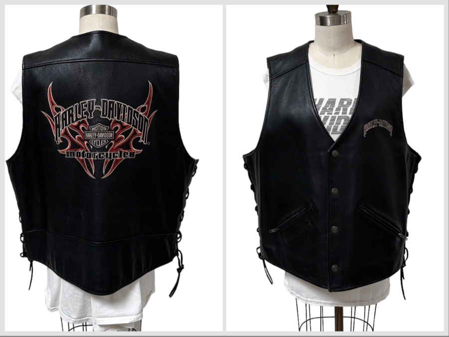 Harley-Davidson Leather Vest 2XL [CR] [Photo 1]