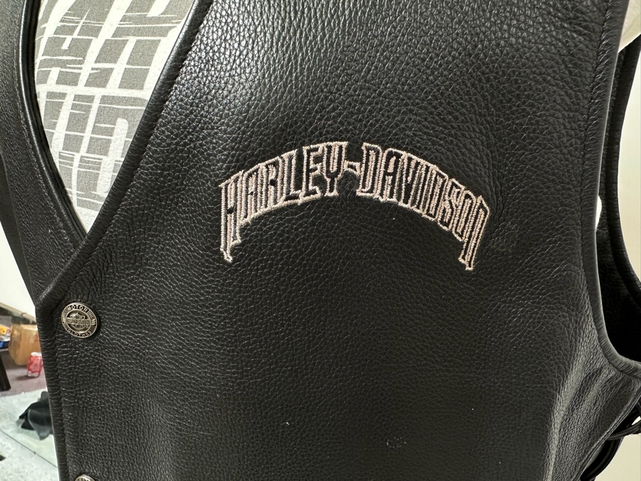 Harley-Davidson Leather Vest 2XL [CR] [Photo 7]