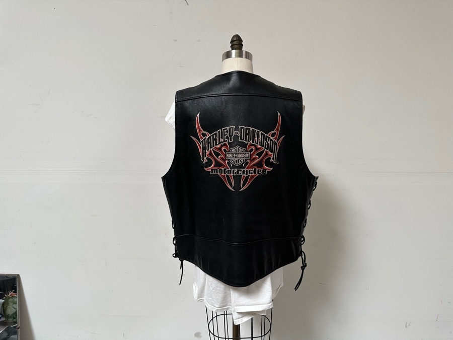 Harley-Davidson Leather Vest 2XL [CR] [Photo 6]