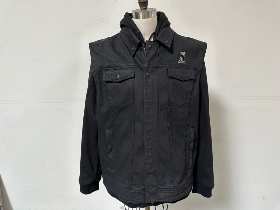 Harley-Davidson Black Denim Jacket 3XL Slim With Black Harley-Davidson Hoodie Jacket 3XL Slim [CR] [Photo 10]