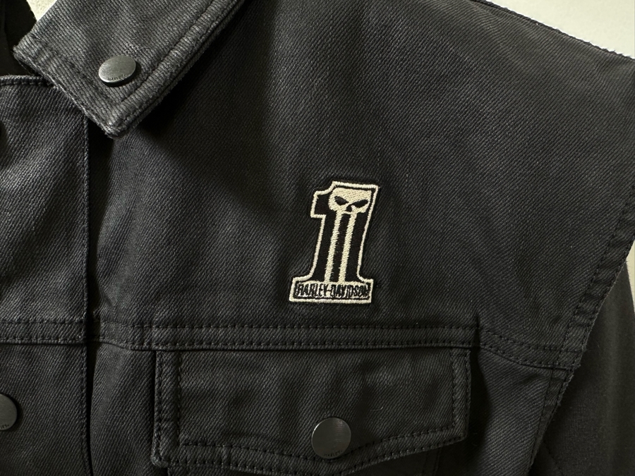 Harley-Davidson Black Denim Jacket 3XL Slim With Black Harley-Davidson Hoodie Jacket 3XL Slim [CR] [Photo 8]