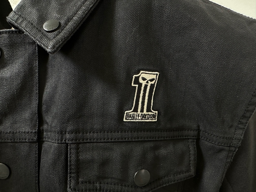 Harley-Davidson Black Denim Jacket 3XL Slim With Black Harley-Davidson Hoodie Jacket 3XL Slim [CR] [Photo 7]
