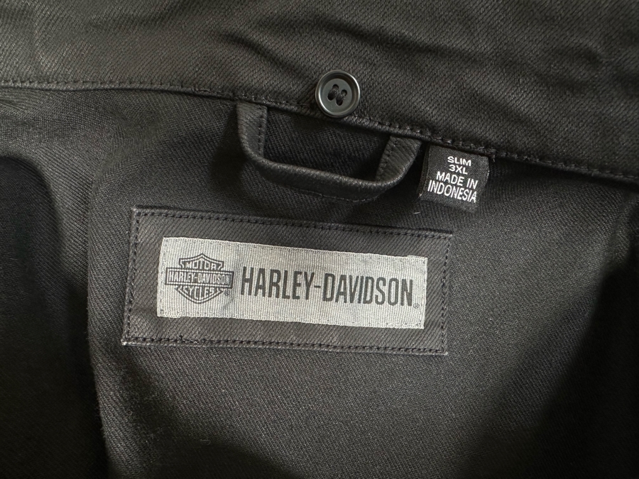 Harley-Davidson Black Denim Jacket 3XL Slim With Black Harley-Davidson Hoodie Jacket 3XL Slim [CR] [Photo 17]
