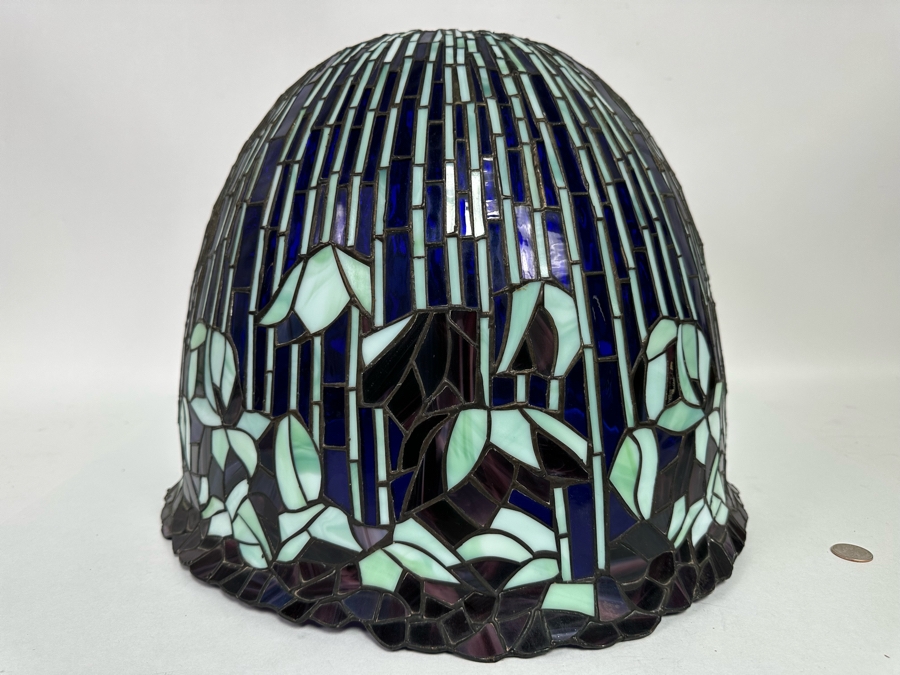 Beautiful Tiffany Style Stained Glass Lamp Shade 19W X 13H [Photo 3]