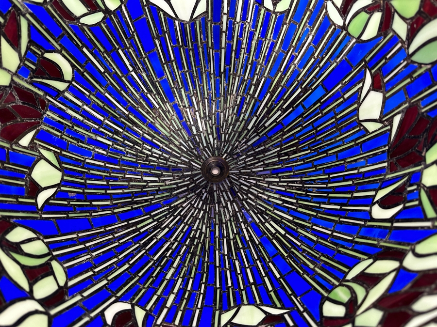Beautiful Tiffany Style Stained Glass Lamp Shade 19W X 13H [Photo 8]