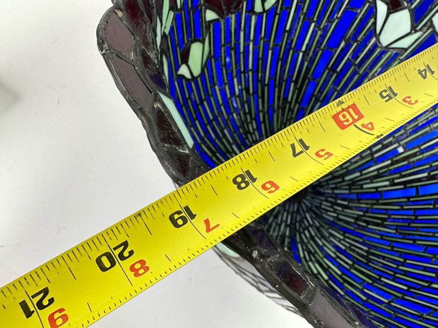 Beautiful Tiffany Style Stained Glass Lamp Shade 19W X 13H [Photo 11]