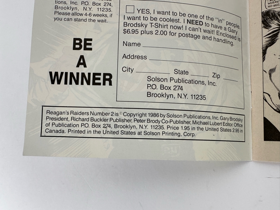 Vintage 1986 Reagan's Raiders Comic Book #2 By Solson Publications [Photo 6]