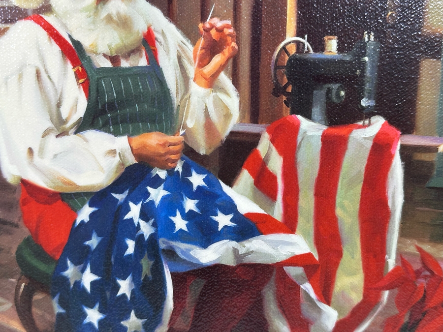 Tom Browning Christmas Santa Claus Canvas Print Titled 'A Gift To A Nation' 12 X 12 Framed 16 X 16 [Photo 6]