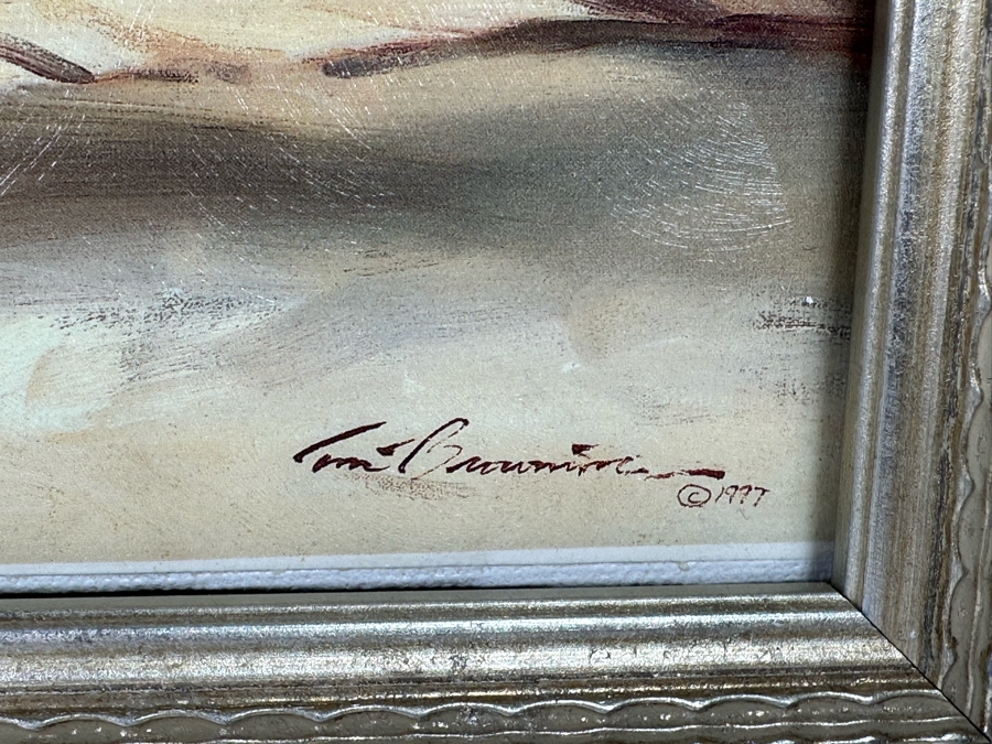 Tom Browning Christmas Santa Claus Canvas Print 16 X 11.5 Framed 20 X 16 [Photo 6]