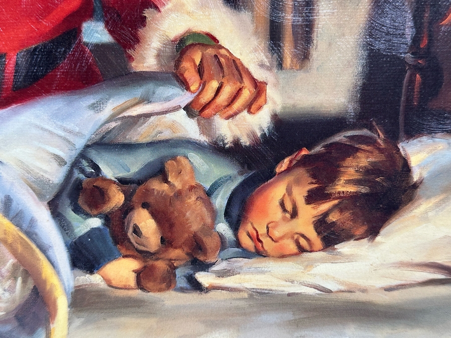 Tom Browning Christmas Santa Claus Canvas Print 16 X 11.5 Framed 20 X 16 [Photo 4]